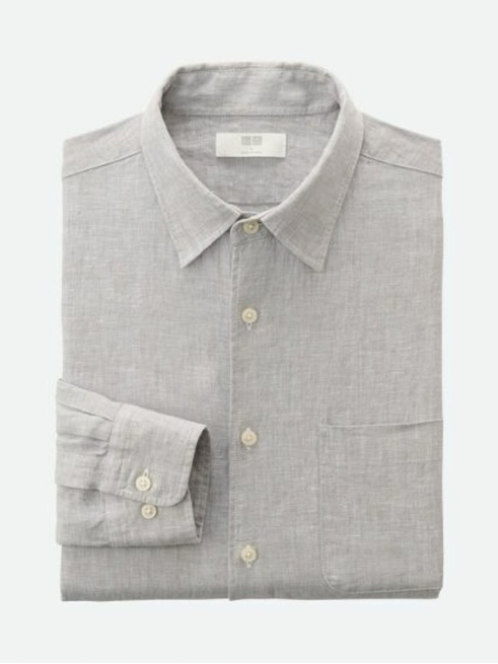 Uniqlo men’s premium linen long sleeve shirt large